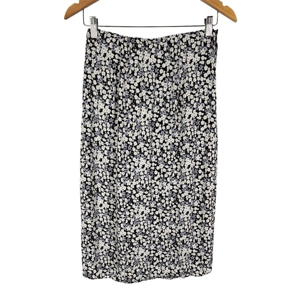 ABERCROMBIE & FITCH Women's Multicolor Floral Slit Wrap Pencil Skirt Small - Picture 5 of 5